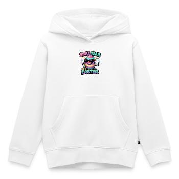 Shell Yeah It's Easter Ostern Spruch Hell yeah - Sweat Premium à capuche enfant bio - blanc - Devant - AI Model Kid Female (0cm)