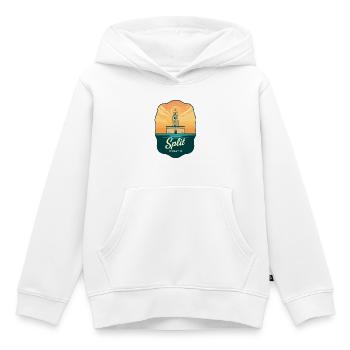Geteiltes Diokletians Palac Vintage-Reiseabzeichen - Kinder Premium Organic Hoodie - Weiß - Vorne - AI Model Kid Female (0cm)