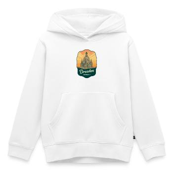 Dresdner Frauenkirche Vintage-Reiseabzeichen - Kinder Premium Organic Hoodie - Weiß - Vorne - AI Model Kid Female (0cm)