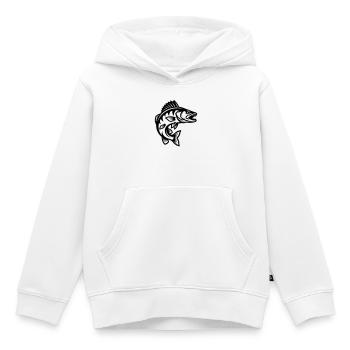 Brochet - Sweat Premium à capuche enfant bio - blanc - Devant - AI Model Kid Female (0cm)