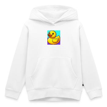 Ente Ente Ente Ente Ente - Kinder Premium Organic Hoodie - Weiß - Vorne - AI Model Kid Female (0cm)