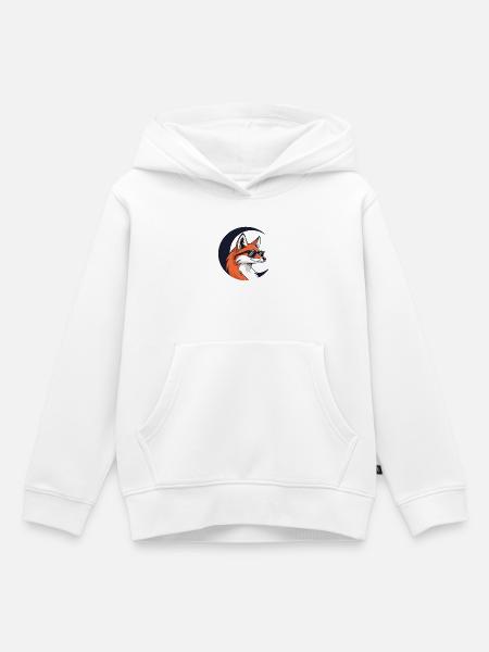 Lunar Fox mit Sonnenbrille - Kinder Premium Organic Hoodie - Weiß
