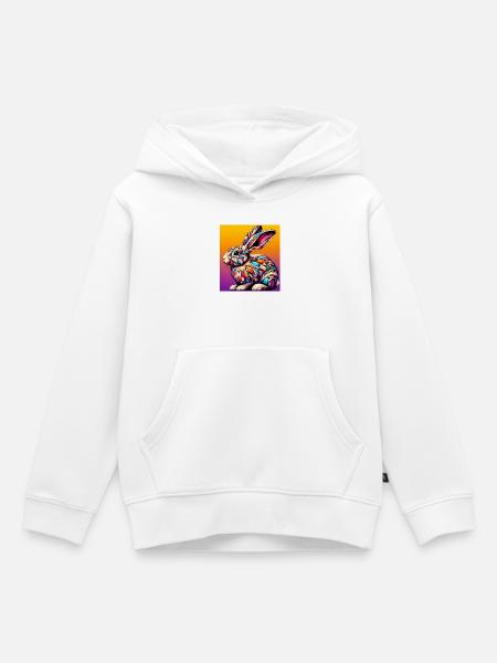 Kaninchen - Kinder Premium Organic Hoodie - Weiß