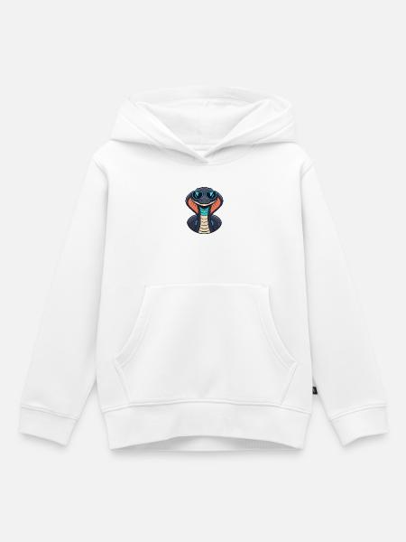 Cobra Chic Sonnenbrille - Kinder Premium Organic Hoodie - Weiß