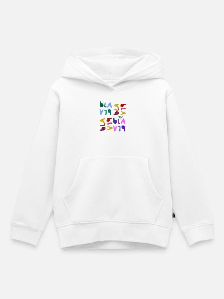 Bla bla bla  - Kinder Premium Organic Hoodie - Weiß
