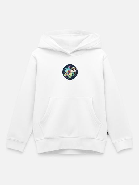 Solare Tropenschildkröte - Kinder Premium Organic Hoodie - Weiß