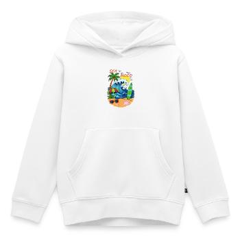 Sea Mood – retro summer beach vibe - Kids Premium Organic Hoodie - white - Front - AI Model Kid Female (0cm)