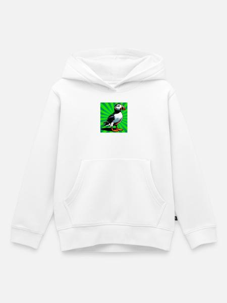 Papageitaucher - Kinder Premium Organic Hoodie - Weiß
