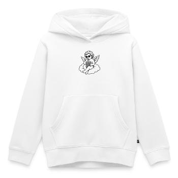 Cooler Cherub mit Popcorn im Kino - Kinder Premium Organic Hoodie - Weiß - Vorne - AI Model Kid Female (0cm)