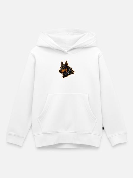 Dobermann mit Stachelkragen - Kinder Premium Organic Hoodie - Weiß