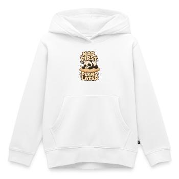Nap First Plans Later Panda - Kinder Premium Organic Hoodie - Weiß - Vorne - AI Model Kid Female (0cm)