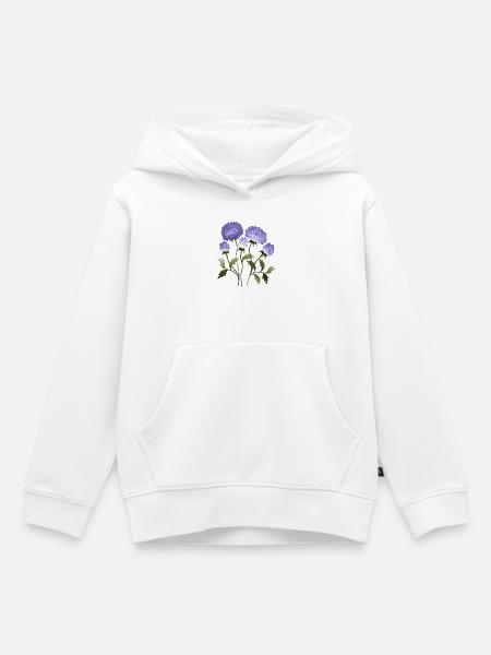 Blumen - Kinder Premium Organic Hoodie - Weiß