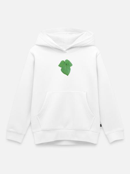 Green_Leaf_-_Tiny_Red_Spider - Kinder Premium Organic Hoodie - Weiß