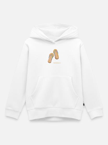 Summer - Kinder Premium Organic Hoodie - Weiß