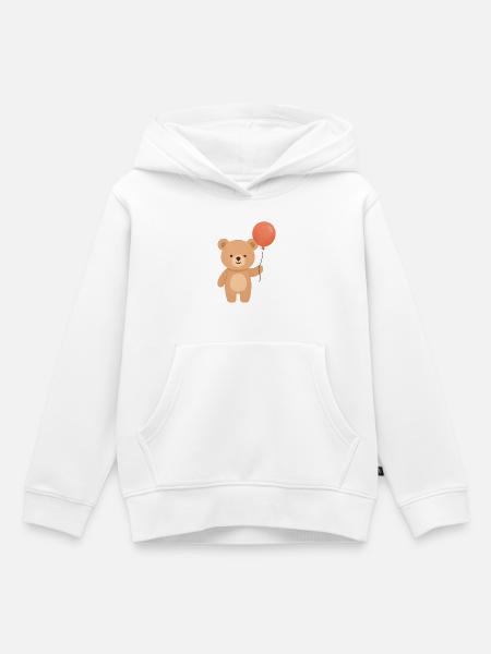 Ballonbär-Laune - Kinder Premium Organic Hoodie - Weiß