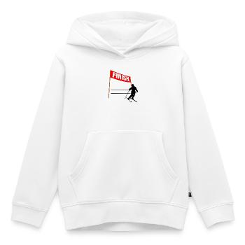 Ski Finish Custom - Kids Premium Organic Hoodie - white - Front - AI Model Kid Female (0cm)