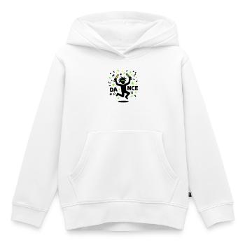 Fête techno rave des années 90 avec des bonhommes bâtons dansants - Sweat Premium à capuche enfant bio - blanc - Devant - AI Model Kid Female (0cm)