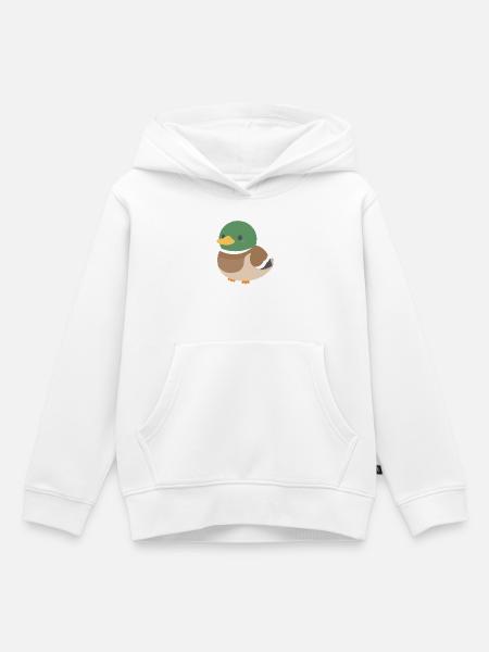 Ente - Kinder Premium Organic Hoodie - Weiß