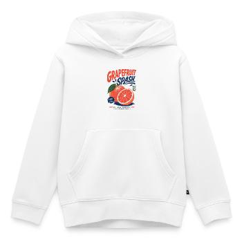 Motif d’éclaboussures de pamplemousse - Sweat Premium à capuche enfant bio - blanc - Devant - AI Model Kid Female (0cm)
