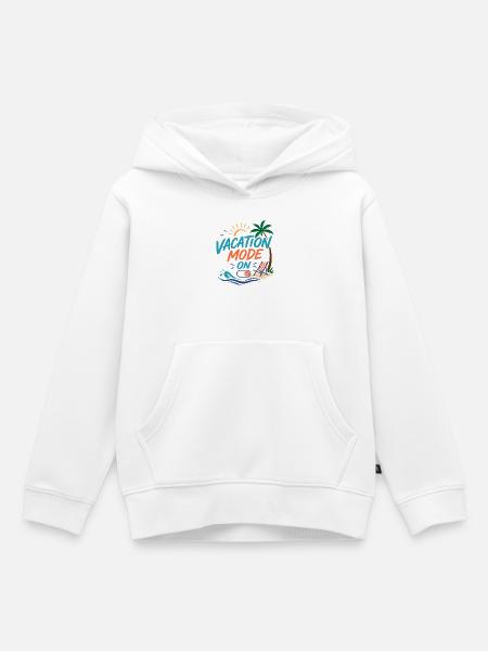 Urlaubsmodus an - Kinder Premium Organic Hoodie - Weiß
