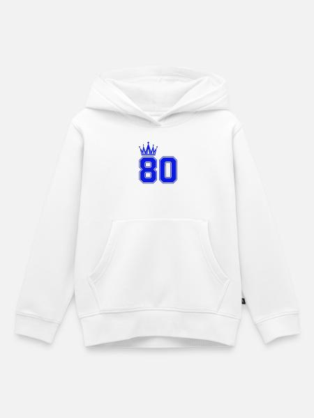 80_krone - Kinder Premium Organic Hoodie - Weiß