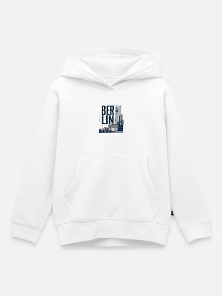 Berliner Skyline Collection - Kinder Premium Organic Hoodie - Weiß