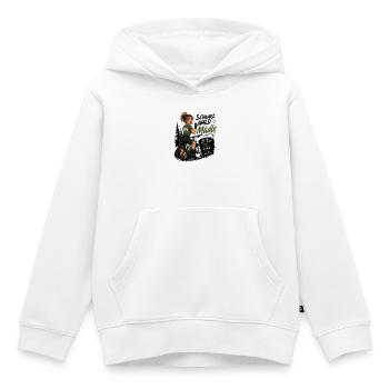 Schwarz Wald Mädel Bike - Kinder Premium Organic Hoodie - Weiß - Vorne - AI Model Kid Female (0cm)