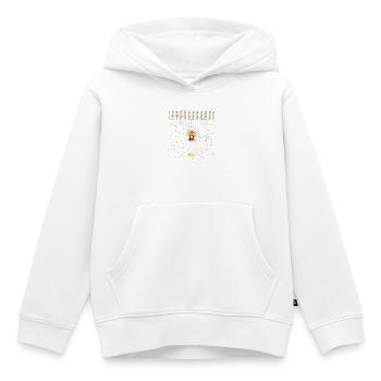 Katzen-Maskottchen Torjubel - Kinder Premium Organic Hoodie - Weiß - Vorne - AI Model Kid Female (0cm)