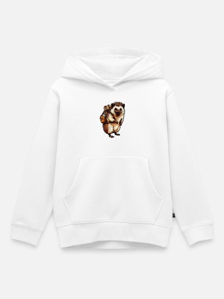 Outdoor Igel - Kinder Premium Organic Hoodie - Weiß