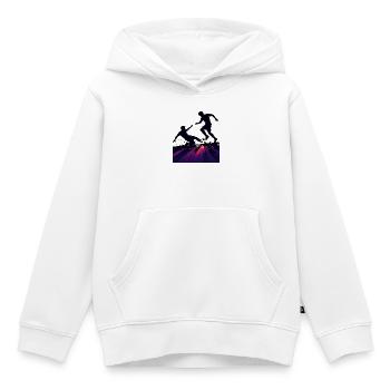Fußballspieler Comic Kopfball Duell bunt - Kinder Premium Organic Hoodie - Weiß - Vorne - AI Model Kid Female (0cm)
