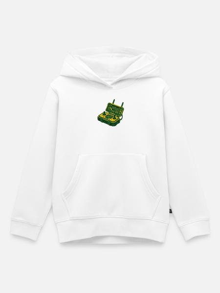 Drohnen Fernsteuerung Logo - Kinder Premium Organic Hoodie - Weiß