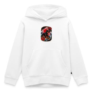 Dobermann im japanischen Irezumi Tattoo Stil - Kinder Premium Organic Hoodie - Weiß - Vorne - AI Model Kid Female (0cm)