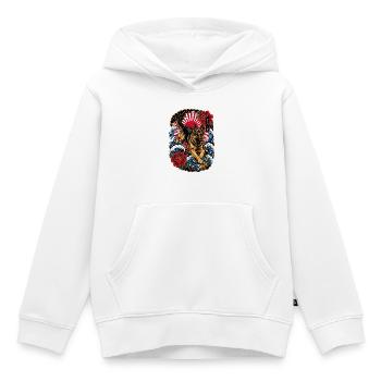 Deutscher Schäferhund im Japan Tattoo Stil - Kinder Premium Organic Hoodie - Weiß - Vorne - AI Model Kid Female (0cm)