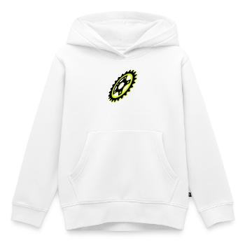 Graphique de plateau de vélo - Sweat Premium à capuche enfant bio - blanc - Devant - AI Model Kid Female (0cm)