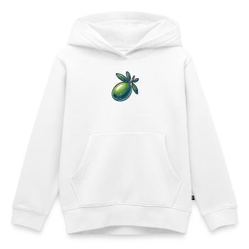 Stilisierter Olivensmaragd - Kinder Premium Organic Hoodie - Weiß - Vorne - AI Model Kid Female (0cm)