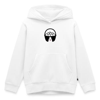 Egg Basket Chicken Icon - Kids Premium Organic Hoodie - white - Front - AI Model Kid Female (0cm)