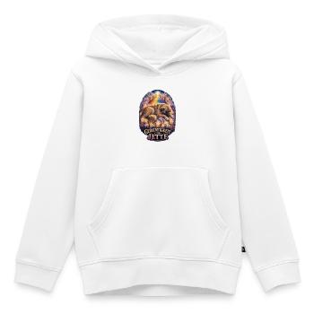 Gerechtigkeit für Hund Jette – Fellnasen - Kinder Premium Organic Hoodie - Weiß - Vorne - AI Model Kid Female (0cm)