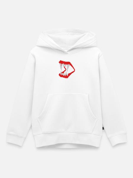 8bit vamp teeth - Kinder Premium Organic Hoodie - Weiß