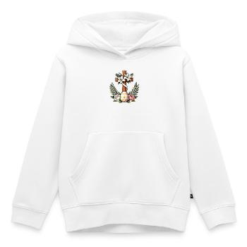 Croix florale de Pâques - Sweat Premium à capuche enfant bio - blanc - Devant - AI Model Kid Female (0cm)