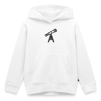 Teleskop - Kinder Premium Organic Hoodie - Weiß - Vorne - AI Model Kid Female (0cm)