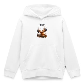 Mains du potier Argile en Fusion - Sweat Premium à capuche enfant bio - blanc - Devant - AI Model Kid Female (0cm)