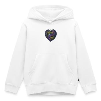 Gleich kommt Mut. - Kinder Premium Organic Hoodie - Weiß - Vorne - AI Model Kid Female (0cm)
