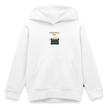 Du bist genau mein Typ - Kinder Premium Organic Hoodie - Weiß - Vorne - AI Model Kid Female (0cm)
