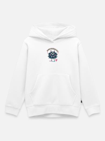 Schulanfang 2026 - Kinder Premium Organic Hoodie - Weiß