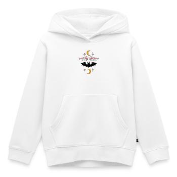 Fledermaus und Engelsflügel - Kinder Premium Organic Hoodie - Weiß - Vorne - AI Model Kid Female (0cm)