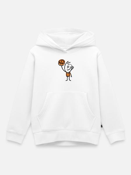 Basketball Basketballer - Kinder Premium Organic Hoodie - Weiß