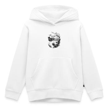 Japanische Natur mit Kirschbaum und Berg Fuji - Kinder Premium Organic Hoodie - Weiß - Vorne - AI Model Kid Female (0cm)