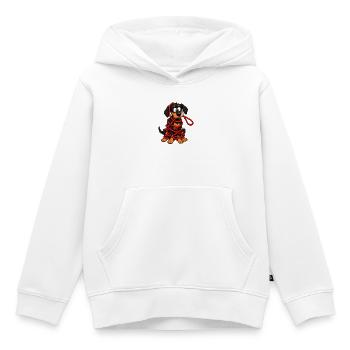 Hoffnungslos verhedderte Hundeleinenkatastrophe - Kinder Premium Organic Hoodie - Weiß - Vorne - AI Model Kid Female (0cm)