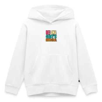 Bei Oma gibt’s Nachschlag. - Kinder Premium Organic Hoodie - Weiß - Vorne - AI Model Kid Female (0cm)
