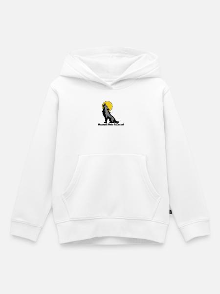 Werwolf-Mond-Heul-Grafik - Kinder Premium Organic Hoodie - Weiß